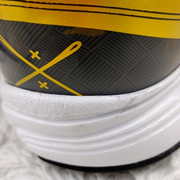 Inkkas FlexAires Black Gold Puppy  DesignCanvas Round Toe Lace Up Sneaker Shoe - Picture 15 of 16